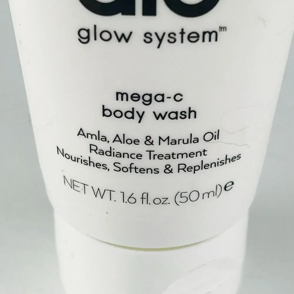 Alo Yoga Glow System Mega-C Body Wash Radiance Treatment Travel 1.6fl oz New